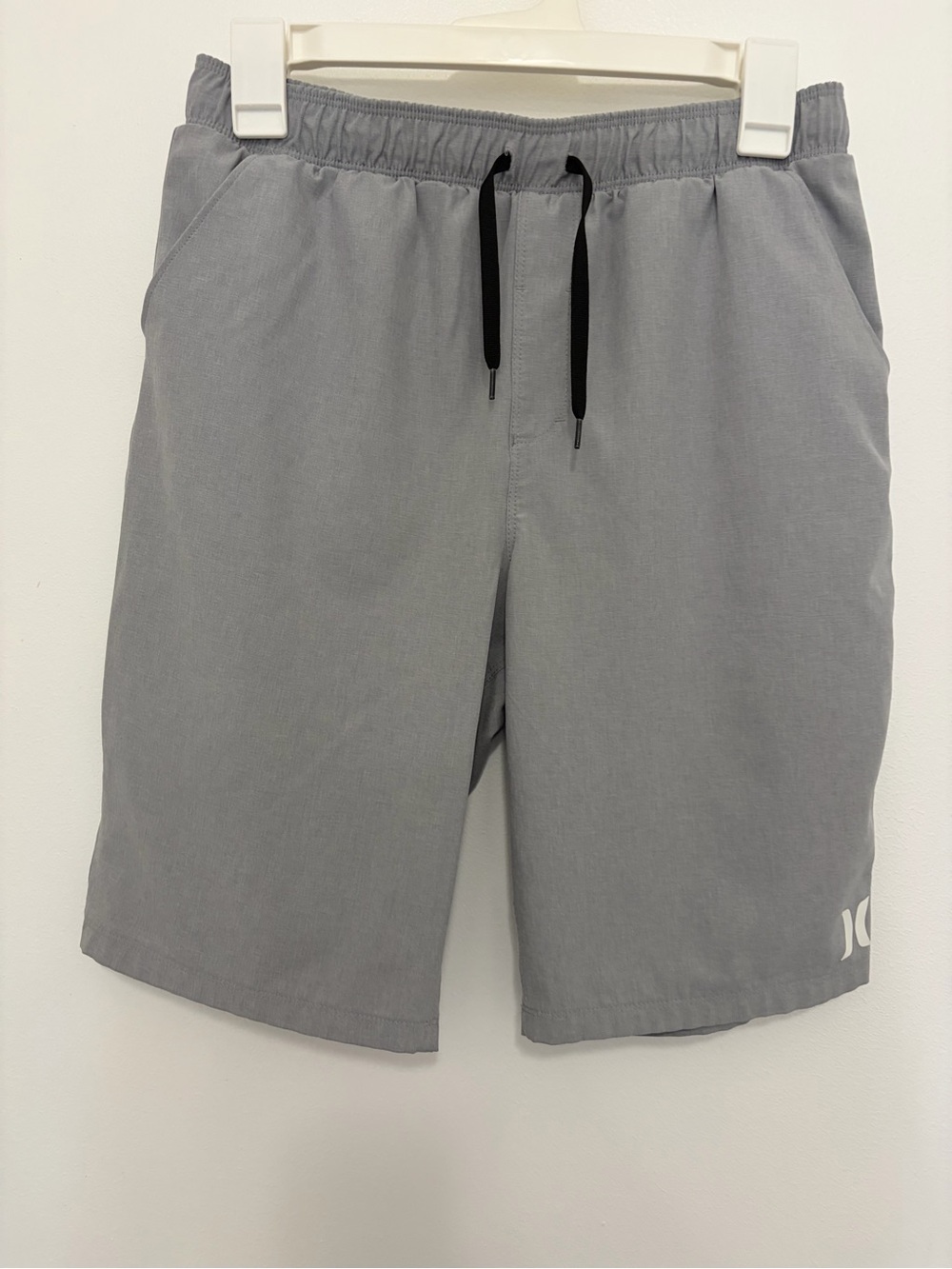 Hurley Gray Pull-On Shorts with Black Drawstring